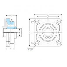 Корпус із підшипником UKF 209-J7