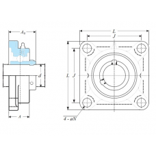 Корпус с подшипником UCF 204