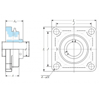 Корпус с подшипником UCF 206