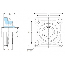Корпус с подшипником UCF 206