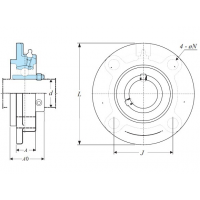 Корпус с подшипником UCFC 210
