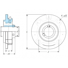 Корпус с подшипником UCFC 204
