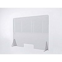  Захисний екран бар'єр для працівників кас і салонів краси